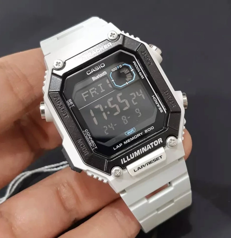Vyriškas laikrodis CASIO Digital Moonphase WS-B1000-8BVDF + BOX