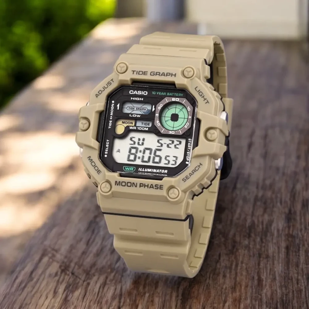 Vyriškas laikrodis CASIO Digital Moonphase WS-1700H-5AVDF