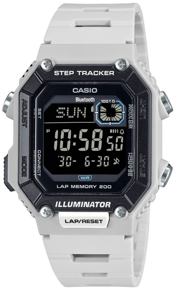 Vyriškas laikrodis CASIO Digital Moonphase WS-B1000-8BVDF + BOX