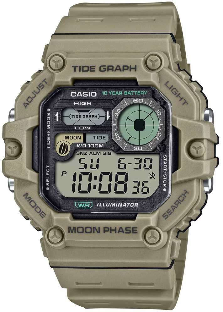 Vyriškas laikrodis CASIO Digital Moonphase WS-1700H-5AVDF