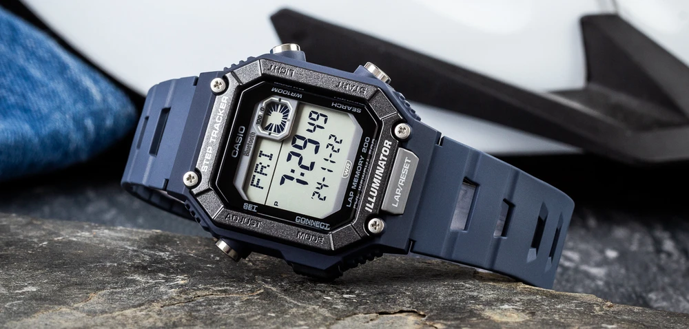 Vyriškas laikrodis CASIO Digital Moonphase WS-B1000-2AVDF + BOX
