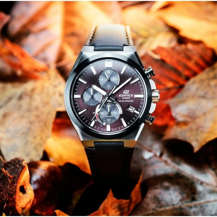 Laikrodis Casio „Edifice“ saulės energija varomas chronografas EFS-S630BL-5AVUEF