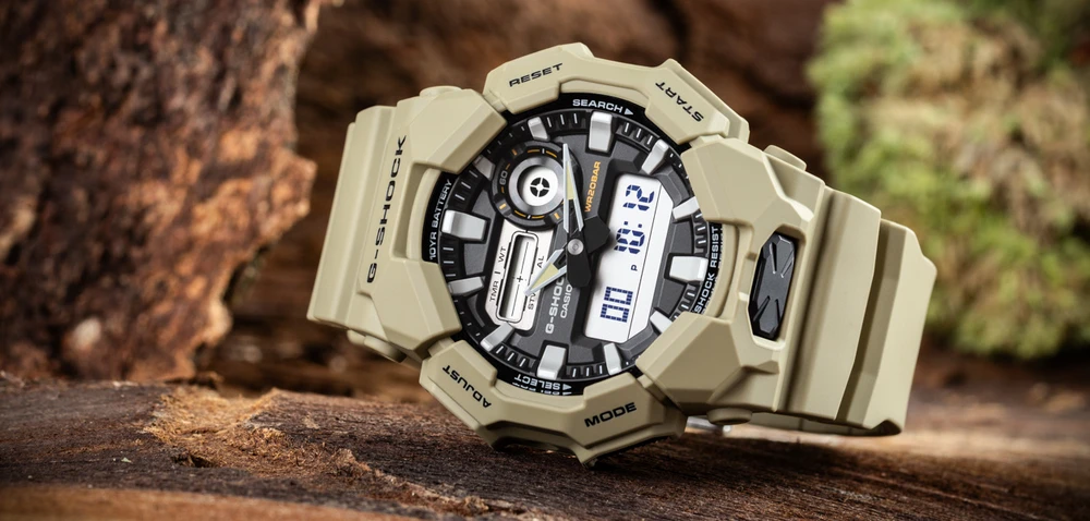 „Casio G-Shock Origin GA-010-5AER“ laikrodžio laikrodis su anglies pluošto šerdies apsauga
