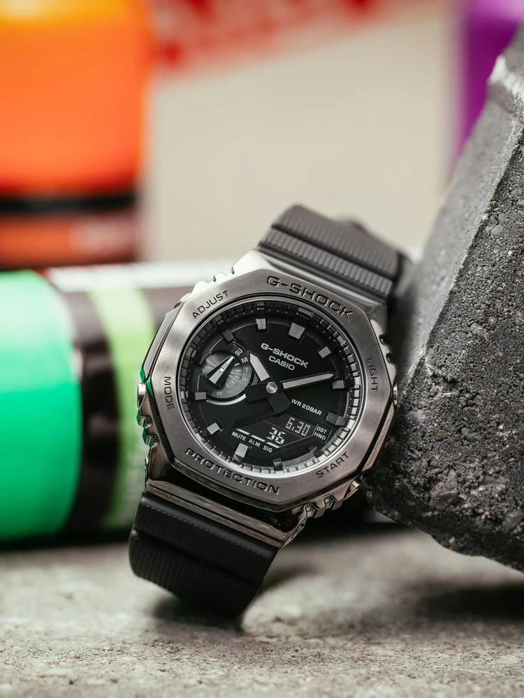 Laikrodis Casio G-SHOCK ORIGIN GM-2100BB-1AER METALINĖS DENGTOS