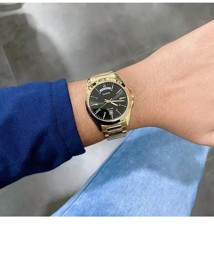 Vyriškas laikrodis CASIO MTP-1370G-1A (zd025h) + BOX