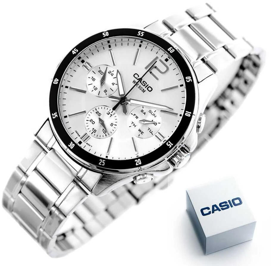 Casio MTP-1374D-7A vyriškas laikrodis (zd063e) + dėžutė