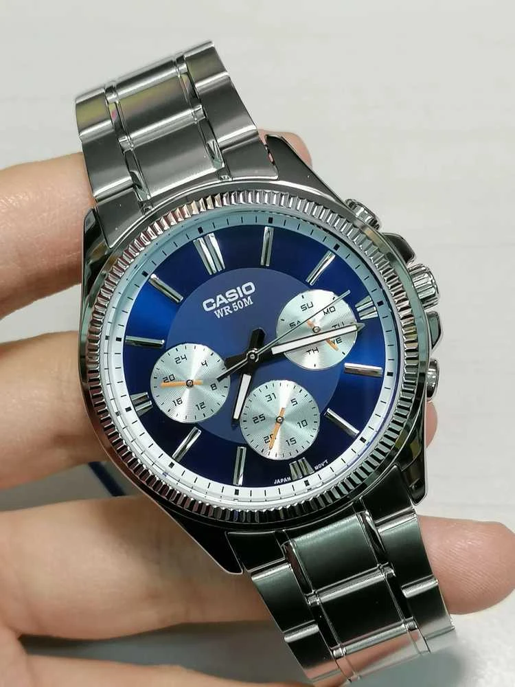 Vyriškas laikrodis CASIO MTP-1375D-3AVDF (zd112e) + BOX