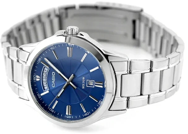 Vyriškas laikrodis CASIO MTP-1381D-2AV (zd076c) + BOX
