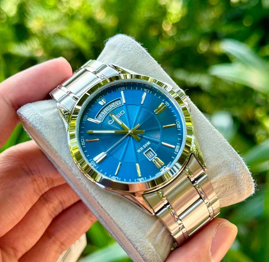 Vyriškas laikrodis CASIO MTP-1381D-2AV (zd076c) + BOX