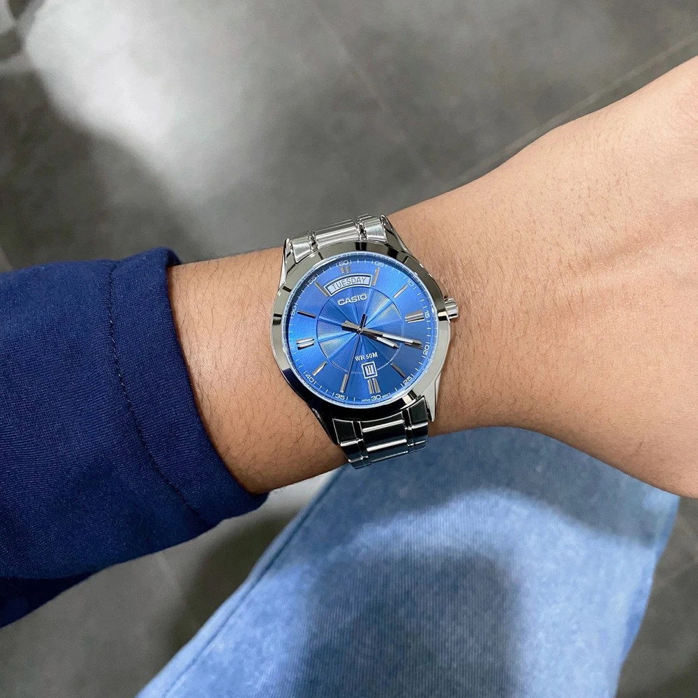 Vyriškas laikrodis CASIO MTP-1381D-2AV (zd076c) + BOX