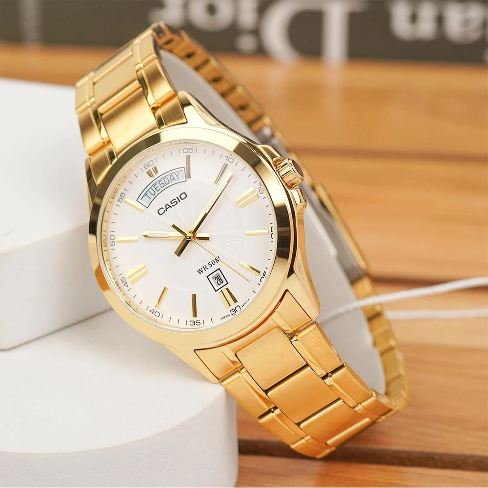 Vyriškas laikrodis CASIO MTP-1381GD-7A (zd191e) + BOX