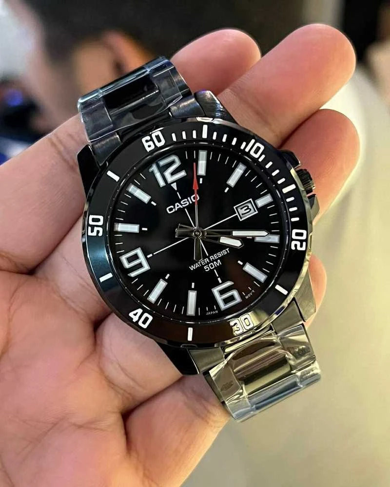 Vyriškas laikrodis CASIO MTP-VD01B-1B (zd169e) + BOX