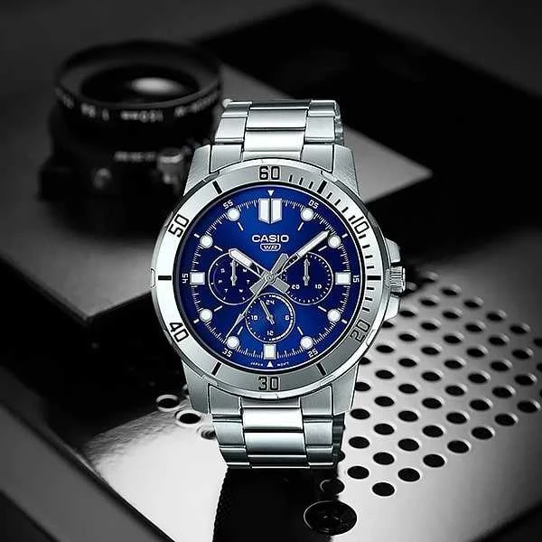 Vyriškas laikrodis CASIO MTP-VD300D-2E (zd268b) + BOX