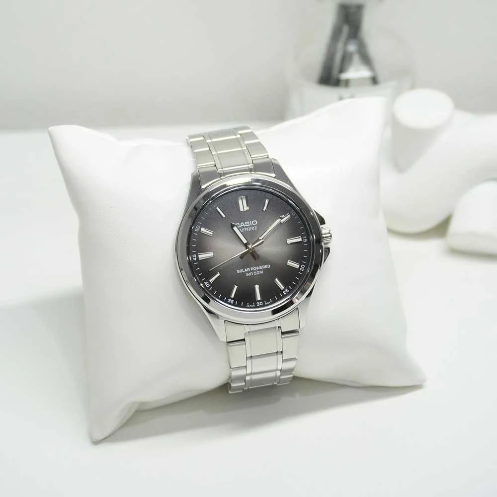 Vyriškas laikrodis CASIO MTS-RS100D-1A SZAFIR SOLAR + BOX
