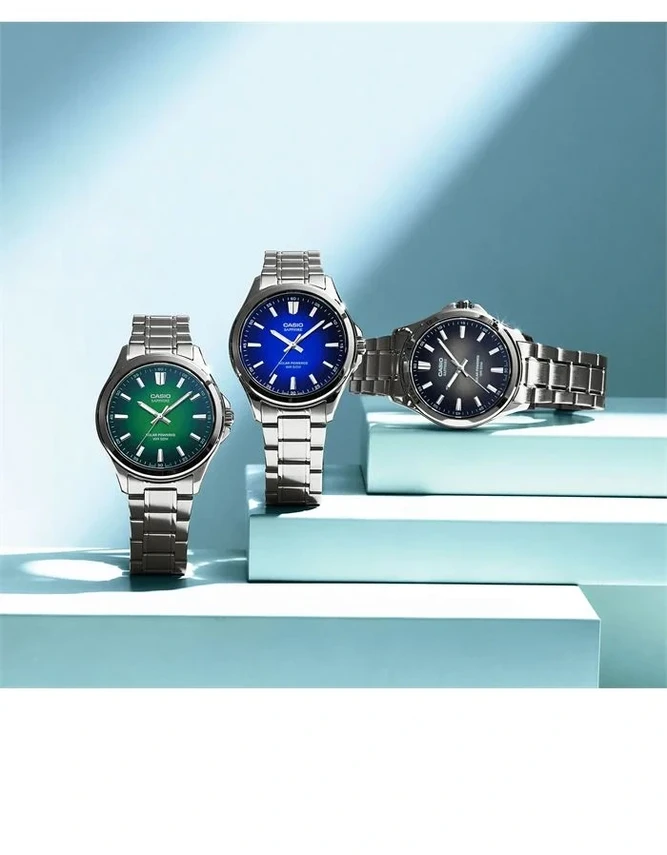 Vyriškas laikrodis CASIO MTS-RS100D-1A SZAFIR SOLAR + BOX