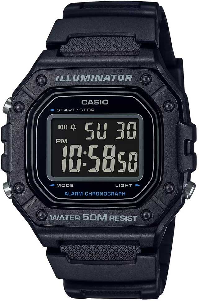 Laikrodis CASIO MEN'S WATCH W-218H-1B + BOX