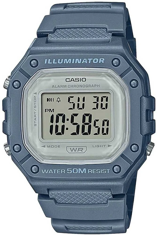 Casio vyriškas laikrodis W-218HC-2AVDF (zd208g) + dėžutė