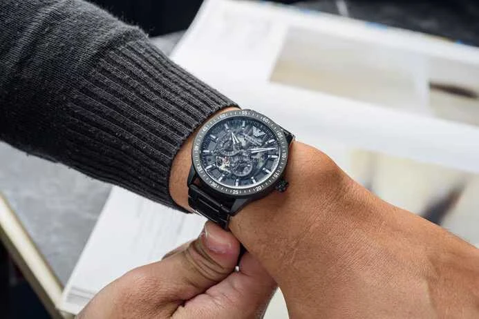Vyriškas laikrodis EMPORIO ARMANI AR60054 - MARIO MECCANICO - AUTOMAT (zi056c)