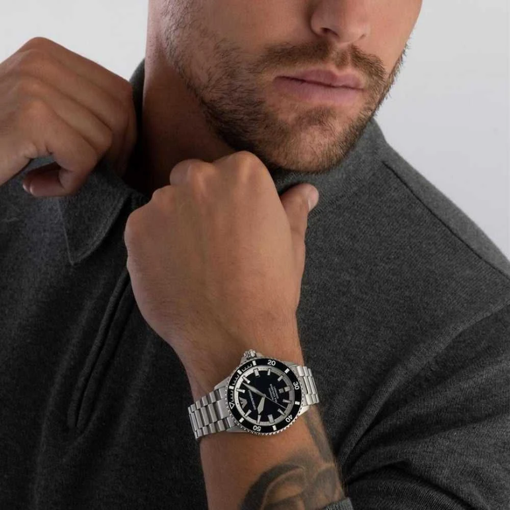 Vyriškas laikrodis EMPORIO ARMANI AR60079 Sea Explorer AUTOMATIC (zi110a) + BOX