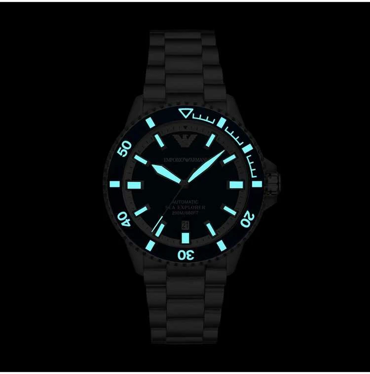 Vyriškas laikrodis EMPORIO ARMANI AR60079 Sea Explorer AUTOMATIC (zi110a) + BOX