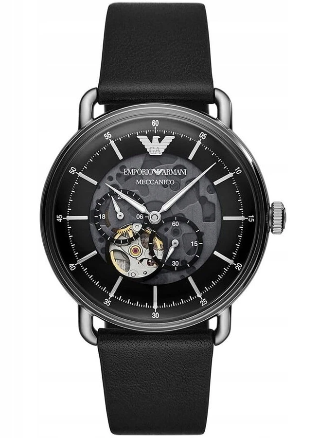 Vyriškas laikrodis EMPORIO ARMANI AVIATOR AUTOMATIC AR60026 + BOX (zi099a)