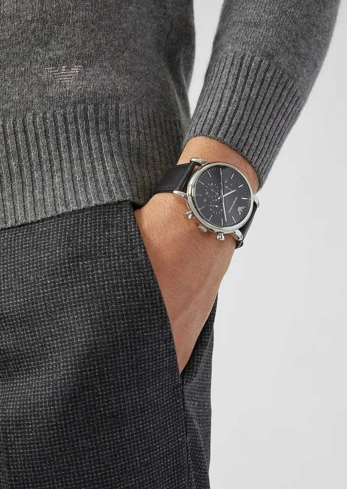 Vyriškas laikrodis EMPORIO ARMANI LUIGI AR1828 + BOX (zi091b)