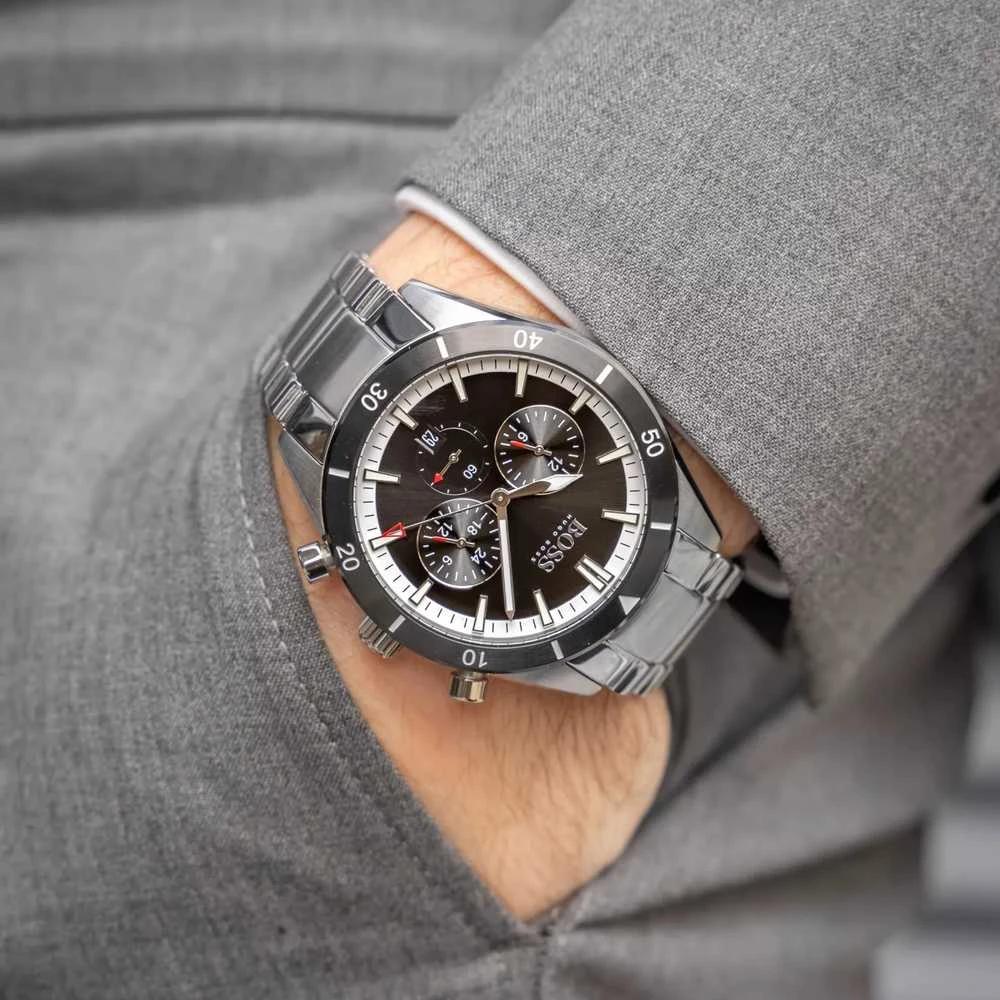 Vyriškas laikrodis HUGO BOSS 1513862 SANTIAGO (zh069a)