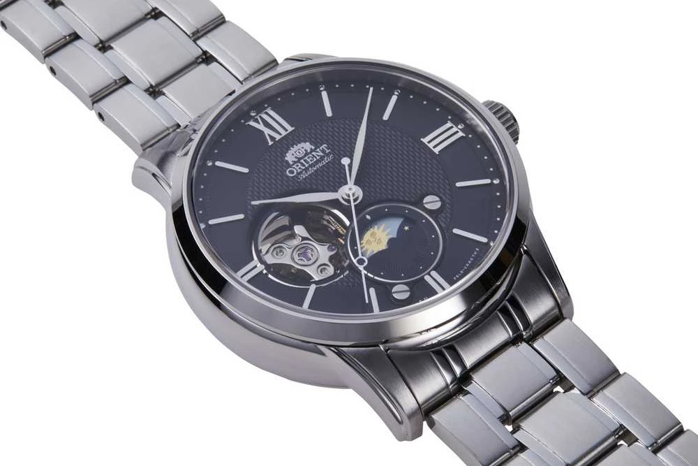 Vyriškas laikrodis Orient Classic Sun & Moon RA-AS0008B10B + BOX