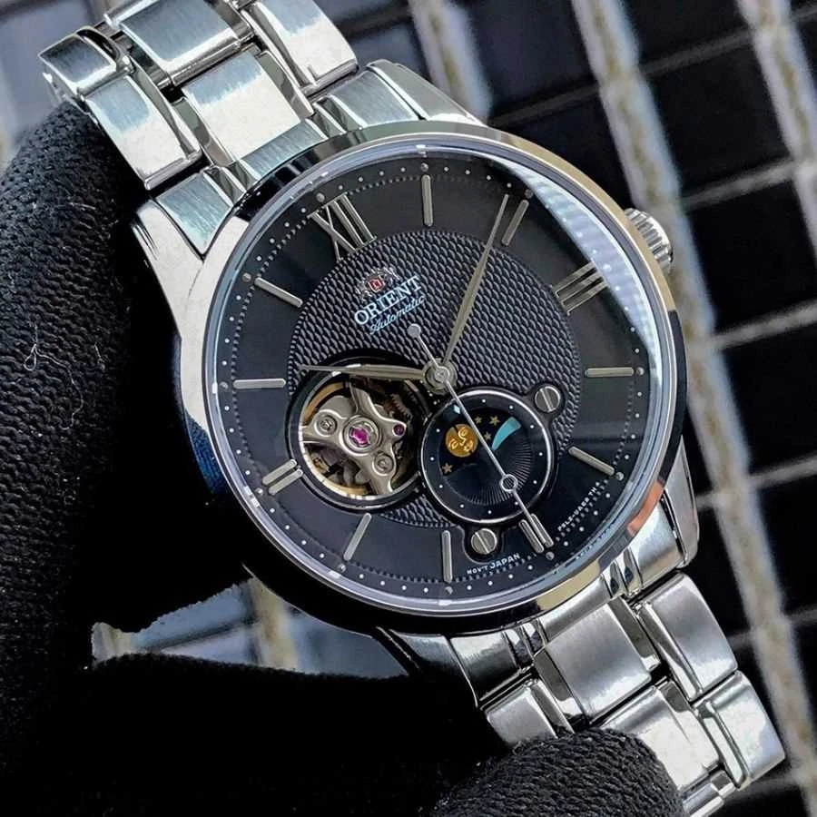 Vyriškas laikrodis Orient Classic Sun & Moon RA-AS0008B10B + BOX