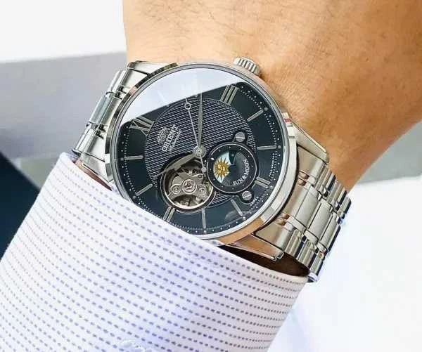 Vyriškas laikrodis Orient Classic Sun & Moon RA-AS0008B10B + BOX