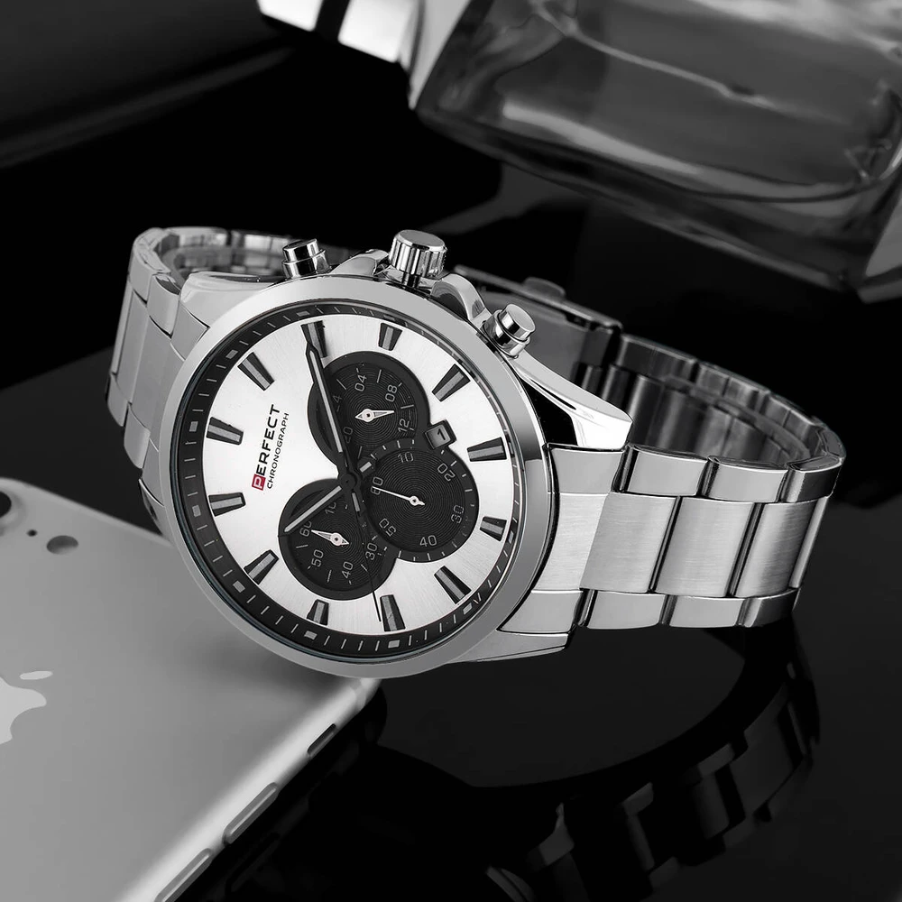 Vyriškas laikrodis PERFECT M510CH-01 - CHRONOGRAF (zp386a) + BOX