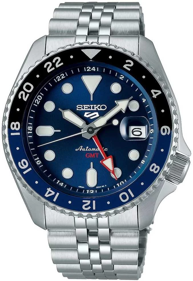 Vyriškas laikrodis SEIKO SSK003K1 GMT AUTOMAT WR100 + BOX