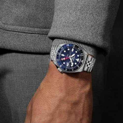 Vyriškas laikrodis SEIKO SSK003K1 GMT AUTOMAT WR100 + BOX
