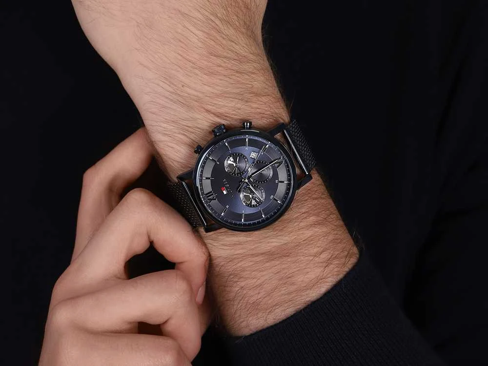 Vyriškas laikrodis TOMMY HILFIGER 1710397 EVAN (zf033c) + BOX