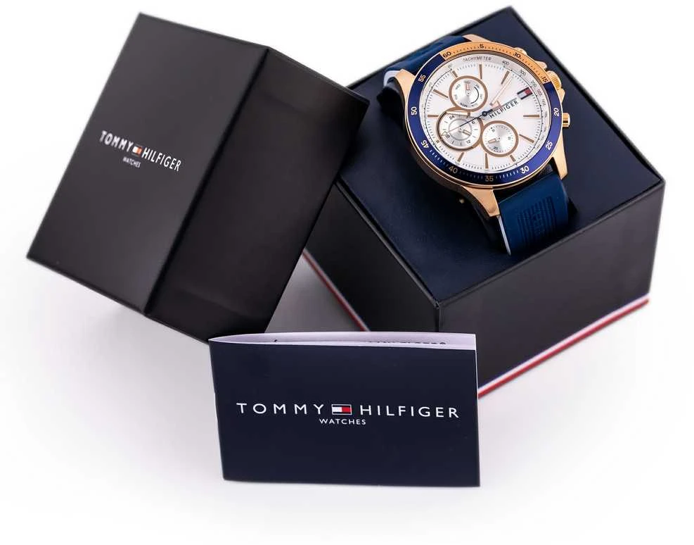 TOMMY HILFIGER VYRIŠKAS LAIKRODIS Bank 1791778 (zf064a) + DĖŽUTĖ