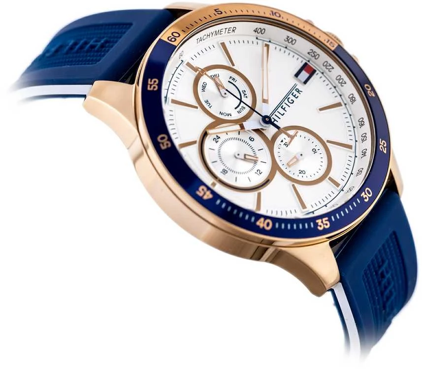 TOMMY HILFIGER VYRIŠKAS LAIKRODIS Bank 1791778 (zf064a) + DĖŽUTĖ