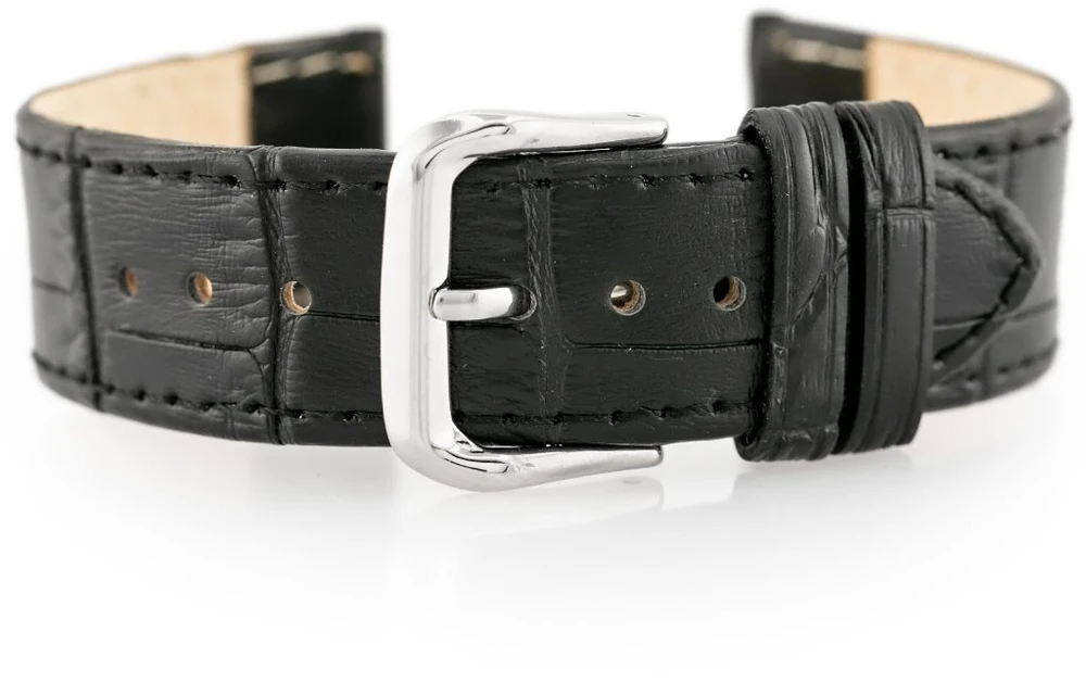 Pacific W41 leather watch strap - juodas - 18mm