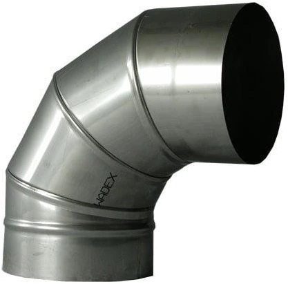 Kaminų alkūnė WADEX 116, D130 mm 90°