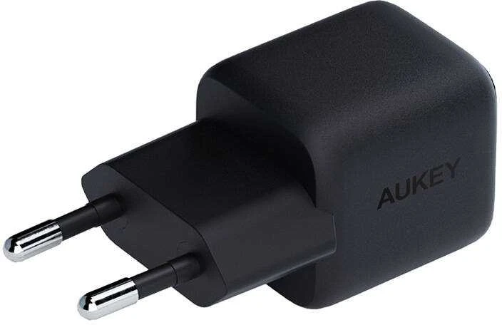 Sieninis įkroviklis Aukey PA-B1L.USB-C, 30W (juodas)