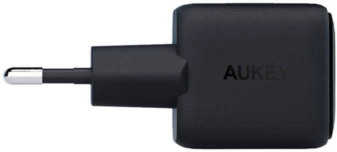 Sieninis įkroviklis Aukey PA-B1L.USB-C, 30W (juodas)