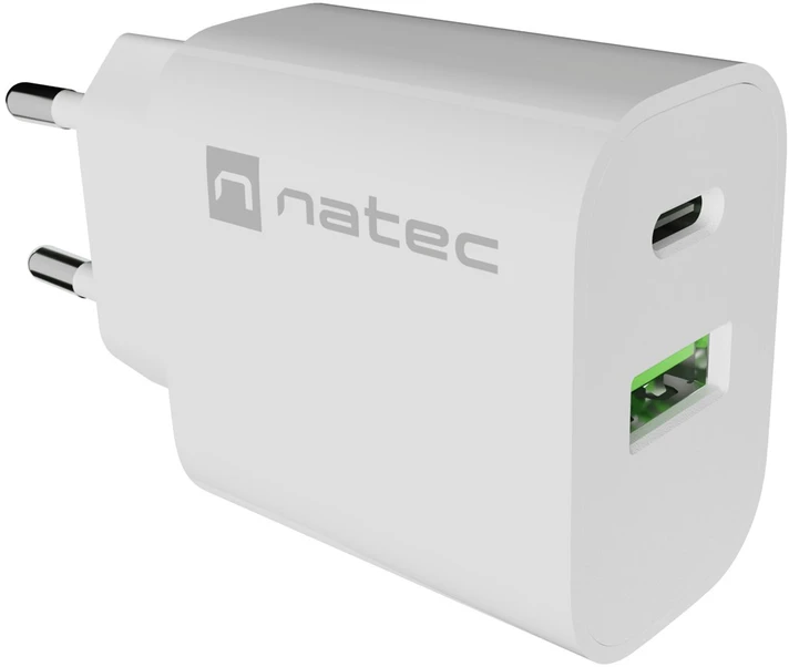 NATEC Ribera Universal Baltas AC Fast charging Indoor