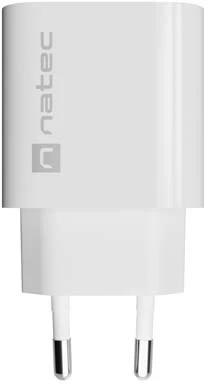 SIENINIS ĮKROVIKLIS NATEC RIBERA 1X USB-A + 1X USB-C 20W Baltas
