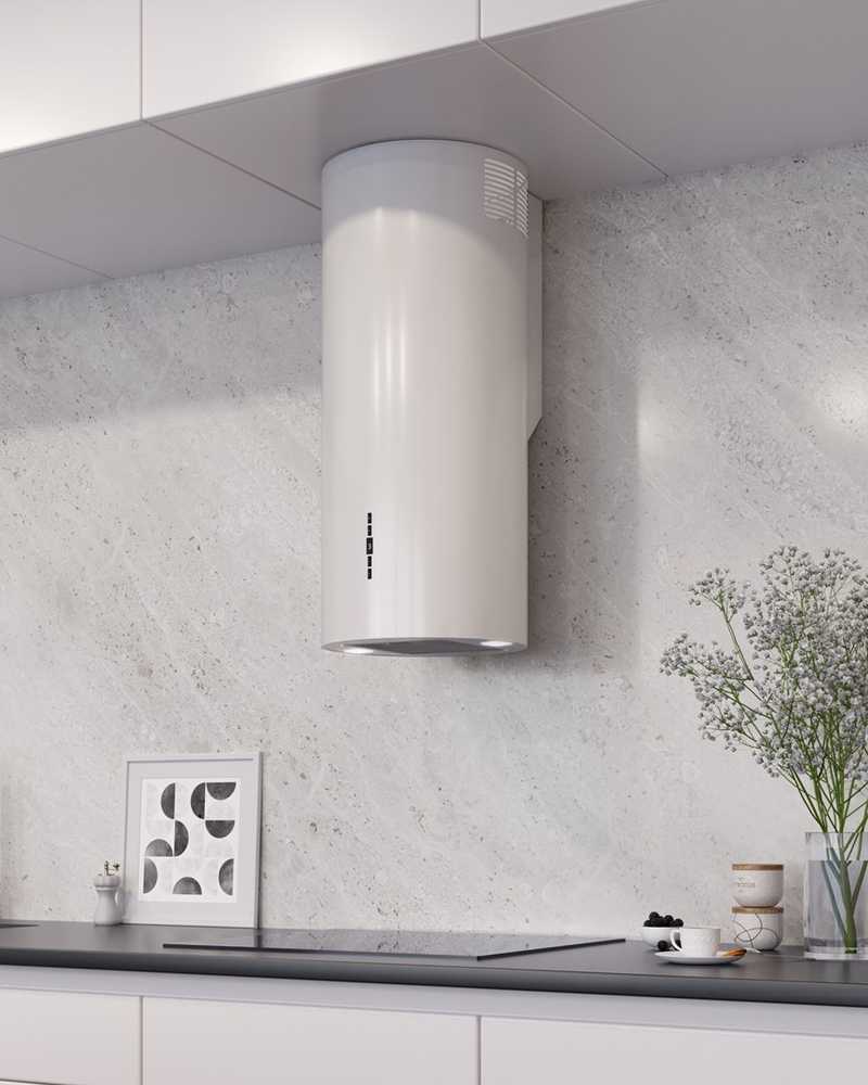 Wall-mounted hood MAAN Elba 2 W835 Baltas