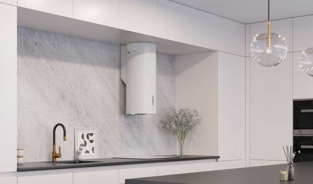 Wall-mounted hood MAAN Elba 2 W835 Baltas