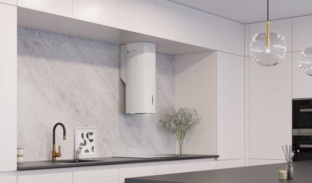 Wall-mounted hood MAAN Elba 2 W835 Baltas