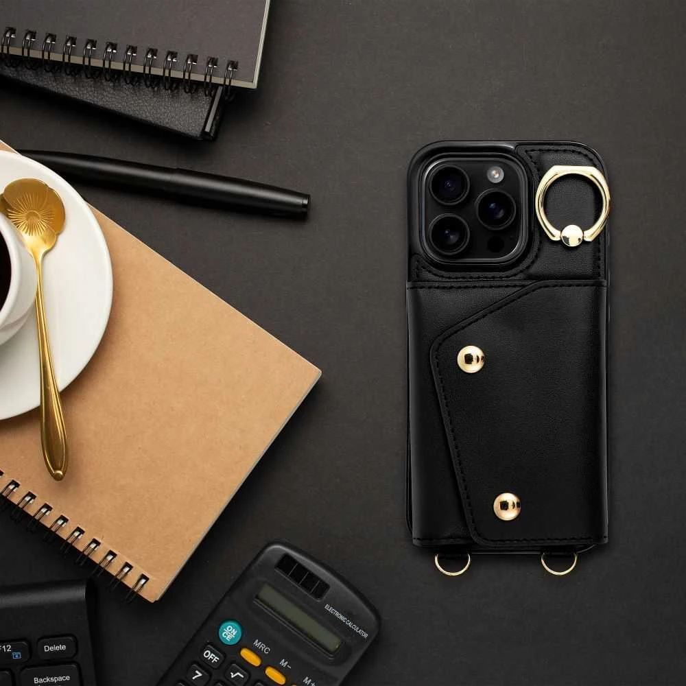 OEM dėklas, skirtas iPhone 12 / 12 PRO Wonder su juoda pinigine