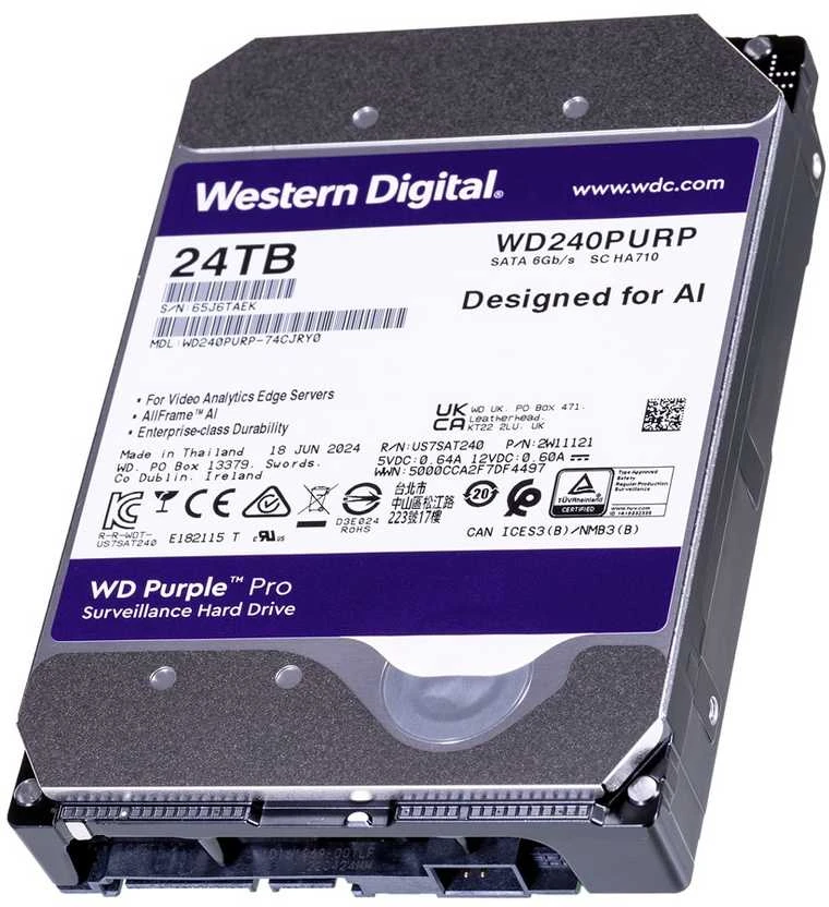 Western Digital WD Violetinė Pro 24TB SATA 6Gb/s 3.5inch