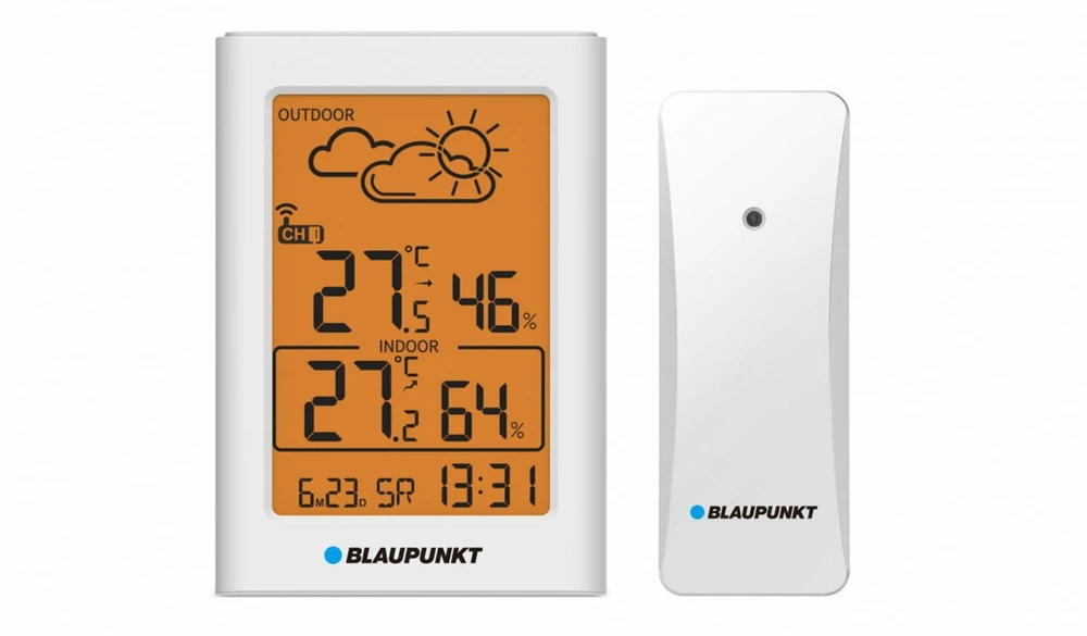 Meteorologinė Stotelė - Blaupunkt WS15WH su lauko jutikliu baltas