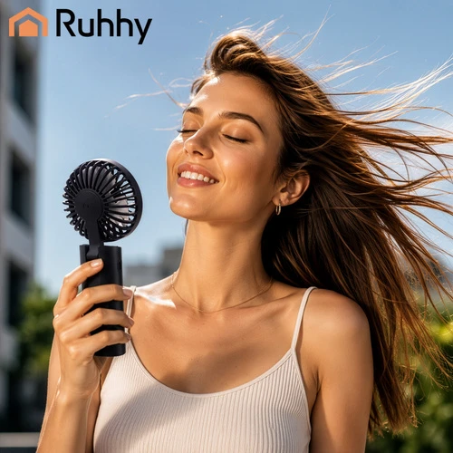 Ruhhy Mini Juodas Hand Fan