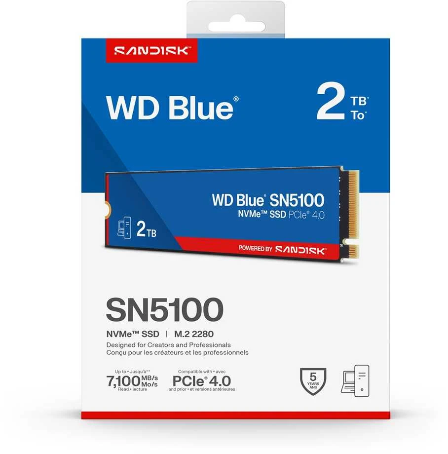 Sandisk Western Digital 2TB WD Mėlyna® SN5100 NVMe™ SSD